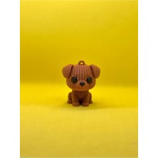 Köpek Figürlü Dokulu Anahtarlık – Sevimli Tasarım Figür Anahtarlık