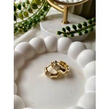 Vıp 14K Taşlı Kalın Bone Xuping Küpe