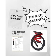 PHYCOM Saf Bakır (Belgeli) Akü Takviye Kablosu-2,5 m (Binek Araç)