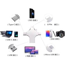 Otg 4in1 Cep Telefonu Çok Fonksiyonlu USB Flash Bellek 64 GB Type-C, Micro Sd ve Kart Okuyucu - Lisinya