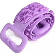 70 cm Çift Taraflı Sırt Kesesi -Silikon Duş Kesesi - Peeling Banyo Kesesi - Lisinya