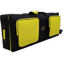 Korg PA4X, PA3X Kısa 61 Tuş Keybord Orglar Için Uyumlu Taşıma Çantası. Siyah Sarı.