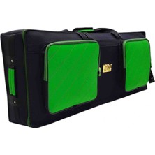 Korg PA4X, PA3X Kısa 61 Tuş Keybord Orglar Için Uyumlu Taşıma Çantası. Siyah Yeşil.