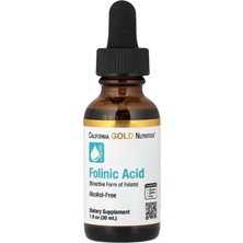 California Gold Nutrition, Folinic Acid, Alcohol Free, 1 Fl Oz (30 Ml).