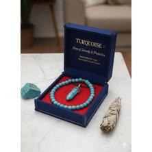 Doğal Turkuaz Taşlı Set