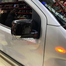 Özgürce Parlak Siyah Fiat Fiorino Batman Yarasa Ayna Kapağı 2009-2022 Uyumlu