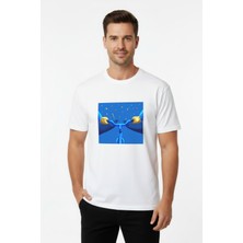 White Whale Rare New Journey – Yolculuk Temalı Illüstrasyonlu Erkek T-Shirt