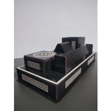 Ahşap Masa Üstü İsimlik Kalemlikli ve Çekmeceli