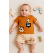 Narnuga Babydonat Maymun Desenli 2li Erkek Bebek Takım