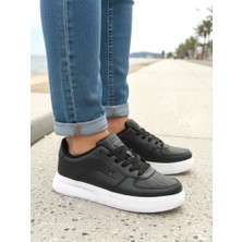 Ellaboni Fınster Wmn Siyah / Beyaz Kadın Sneaker Cilt Spor Ayakkabı Sneaker
