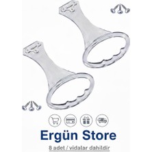 Ergün Store  Baza Tutma Kolu Şeffaf Baza Kulp Baza Kaldırma Aparatı ( Esnek Plastik ) 8 Adet