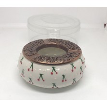 Lebron Kiraz Desenli Seramik & Metal Kül Tablası