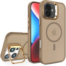 Storozde Joko Iphone 16 Plus Flet Lens Magsafe Kapak - Gold