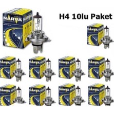 Özgürce 12V H4 55W Halojen Ampul Seti, 10 Adet, Yüksek Kalite, Güçlü Aydınlatma