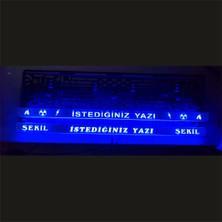 Özgürce Şık Krom Görünüm Işıklı Plakalık, Ön ve Arka Iç Mekan Için