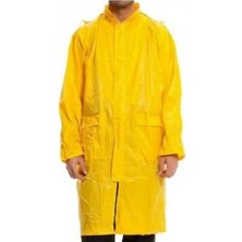 Polly Rain Kapüşonlu Sarı Pvc Yağmurluk Xxl