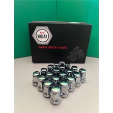 Özgürce 17 Anahtar Metrik 12 Kalın Diş Çelik Jant Biyon Somunları Seti (20 Adet)