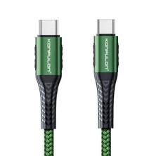 Storozde Konfulon DC43 Type-C To Type-C 1m Örgü 60W Hızlı Şarj Kablo - Yeşil