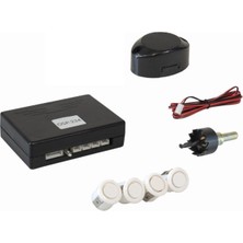 Özgürce Geri Park Sensörü 18MM Beyaz, Bip Bip Sesli, Güvenli Sürüş Destekli