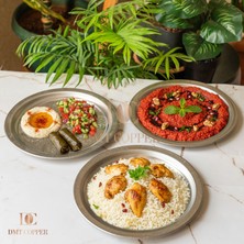 Dmt Copper Home 20 cm Servis Sunum Tepsisi 9 Adet 430 Kalite Krom Çelik – Fırına Uygun, Kararma Yapmaz, Meze Kebap Kahve Sunumluk