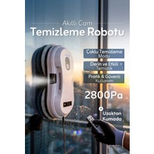 Azurtech Robot Pencere Temizleme Makinesi, 2800PA Akıllı Cam Temizleme Robotu, Uzaktan Kumandalı