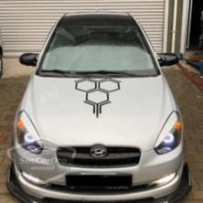 Özgürce Piano Black Abs Ayna Kapağı, Hyundai Accent Era 2006-2012, Şık Tasarım