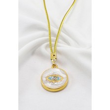 Özgürce Lüks Altın Kaplama Metal Göz Parlak Taşlı Nazarlık, Araba Dikiz Aynası Süsü