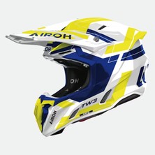 Airoh Twist 3 Dynasty Mavi Sarı Parlak Motosiklet Kaskı