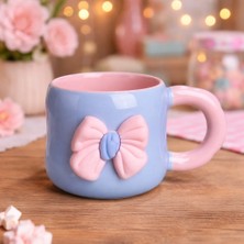 Kurdele Desenli Kupa Hediyelik Bardak Kupa Mıknatıslı Porselen Bardak