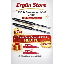 Ergün Store Baza Amortisörü 750 N , Baza Pistonu ( 1 Çift / Takım ) Emniyet Kilidi Hediyeli