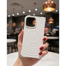 KumOziShop iPhone 15 Promax Mat Magsafe Özellikli Damla Desenli Kılıf