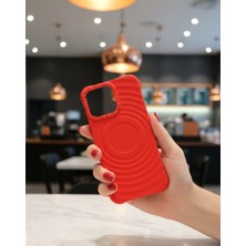 KumOziShop iPhone 15 Promax Mat Magsafe Özellikli Damla Desenli Kılıf