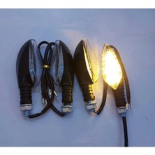 Topuz Motor Cg Cup Kuba Mh LED Sinyal 4ADET Sarı Işık Çıta Model Takım