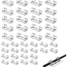 Meli Collection 16 Adet Kablo Tutucu Kalın Yapışkanlı ( Şeffaf Plastik Kristal ) Dayanıklı