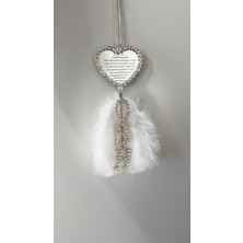 Özgürce Kalpli 3 Harfli Oto Dikiz Aynası Süsü, Özel Tasarım Hediye