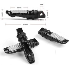 Gear5 Modifiye Arka Basamak Takım Alüminyum Gümüş Model-2