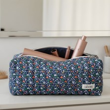 Ubomi Lily Çiçekli Airwrap Ve Tüm Saç Şekillendiriciler İçin Seyahat Ve Kişisel Bakım Çantası Büyük Boy