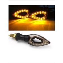 Topuz Motor Cg Cup LED Sinyal 4ADET Üçgen Model Sarı Işık Takım Motosiklet