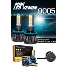 Özgürce Mini Beyaz Slim LED Xenon Şimşek Etkili 9005 Ampul, Güvenli ve Garantili