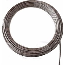 Özgürce 7X19 Paslanmaz Çelik Halat 5mm 10 Metre, Dayanıklı ve Güçlü Çelik Halat