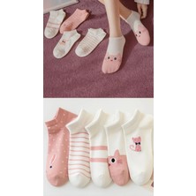 5`li Kedi Desenli Kadın Çorap