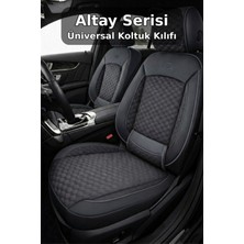 Trobus Toyota Yaris Sedan 2020 ve Sonrası - Altay Serisi Bel Destekli Koltuk Kılıfı (Ön+Arka) - Füme