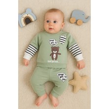 Narnuga Gift For You Desenli 2'li % 100 Pamuk Erkek Bebek Takımı