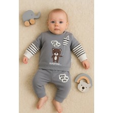 Narnuga Gift For You Desenli 2'li % 100 Pamuk Erkek Bebek Takımı
