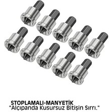 Zenvia 10 Adet Alçıpan Bits Uç Seti - Manyetik Ph2 Krom Çelik 25MM Vidalama Başlığı  ZNV-HBY3245
