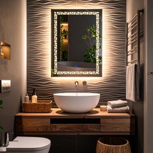 Lumora Mirror Design Gleamira Vertical Günışığı Led'li Lazer Kumlamalı Lavabo & Banyo Aynası (Dokunmatik Sensörlü)