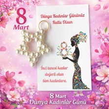 Umut Hediyecilik 8 Mart Dünya Kadınlar Günü Inci Yıldız Anahtarlık