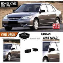Özgürce Vtec 2 Yarasa Ayna Kapağı Piano Black Abs Plastik 2002-2005 Civic