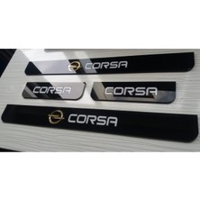 Özgürce Opel Corsa C Için Şık ve Dayanıklı Pleksi Kapı Eşiği Çıtası Seti