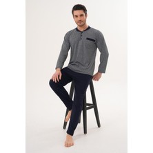 Markalinda 3134 Lacivert  Büyük Beden Erkek Pijama Takımı